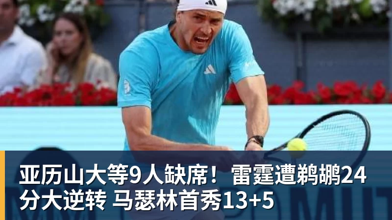 亚历山大等9人缺席！雷霆遭鹈鹕24分大逆转 马瑟林首秀13+5